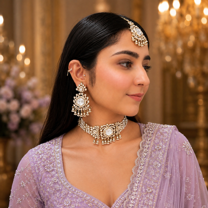 Asmira Moissanite Choker - White