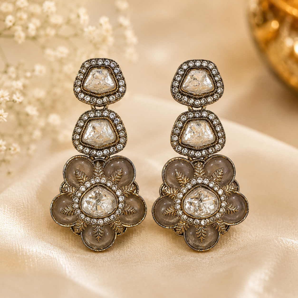 Mayuri Earrings - White