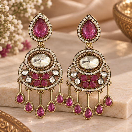 Amaira Earrings - Onion Pink