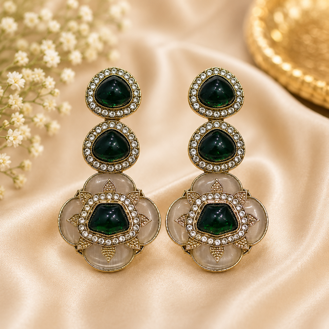 Mayuri Earrings - Green