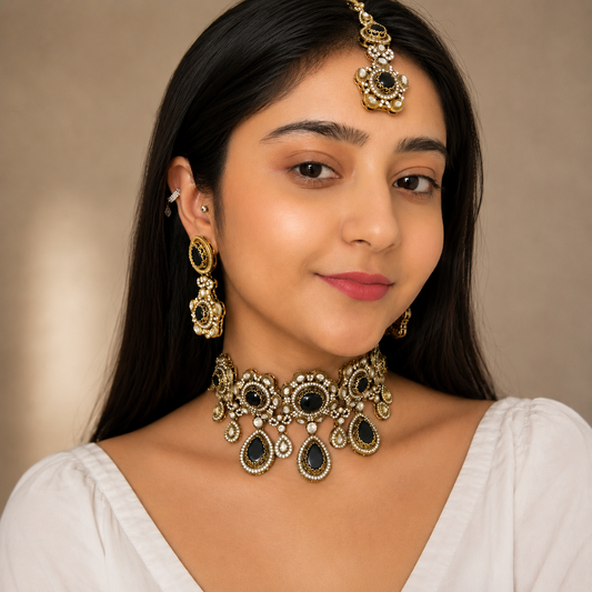 Adya Sabya Choker - Blue