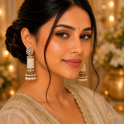 Ramya Earrings - White