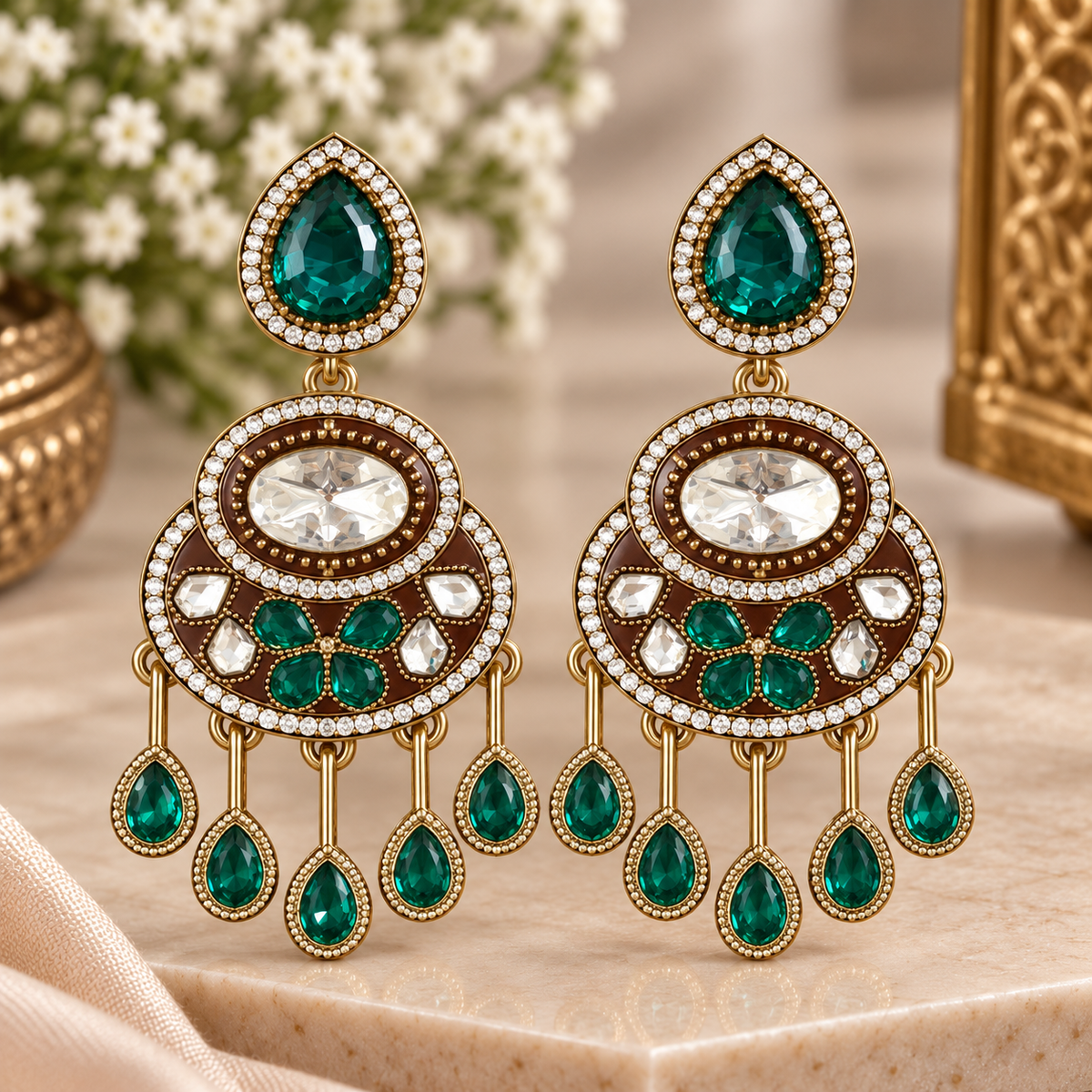 Amaira Earrings - Teal