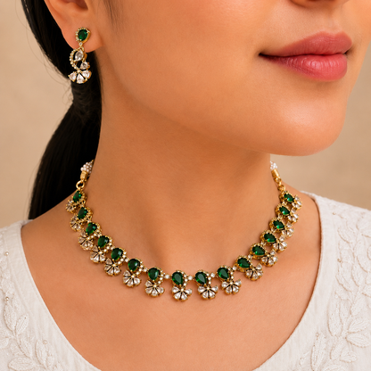Ritu Ad Necklace - Green