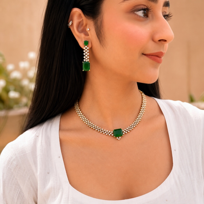 Ema Ad Necklace - Green