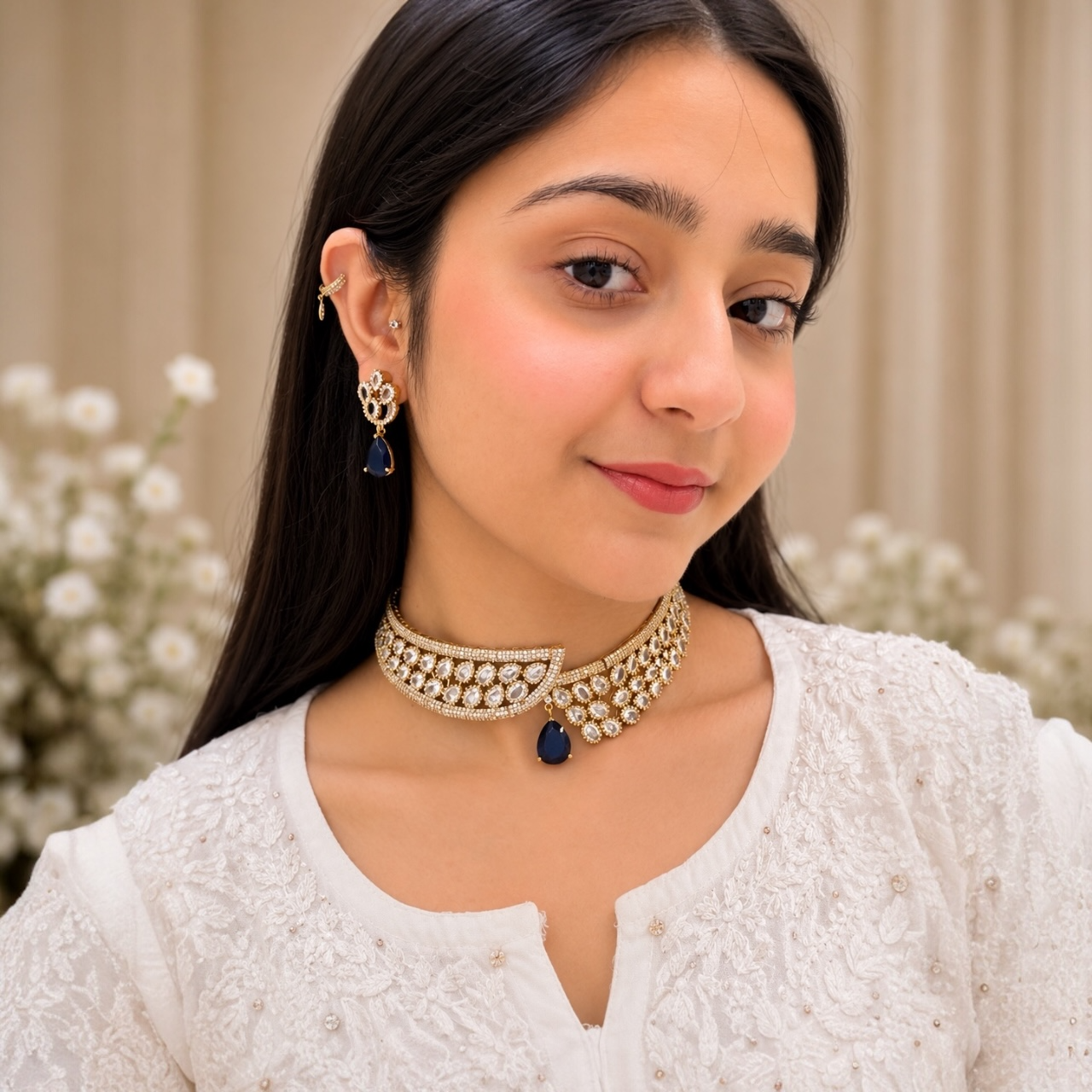 Akshara Ad Choker - Blue