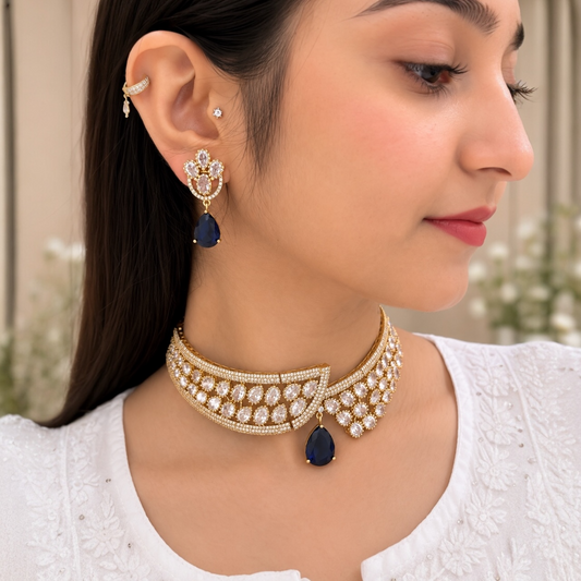 Akshara Ad Choker - Blue