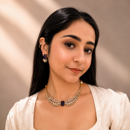 Ruhi Ad Hasli Necklace - Purple