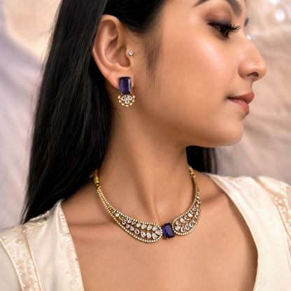 Ruhi Ad Hasli Necklace - Purple