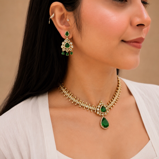 Misha Ad Necklace - Green