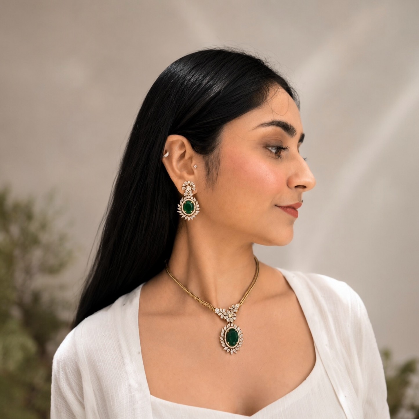 Inayat Ad Necklace - Green
