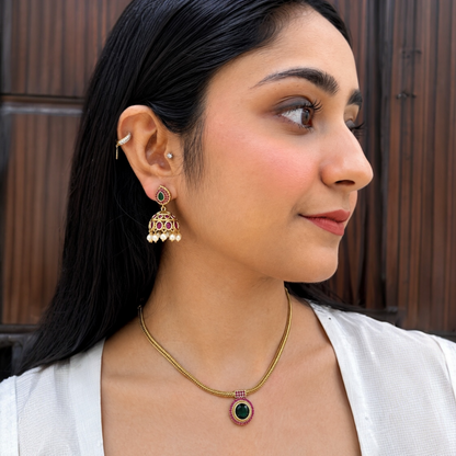 Mira Pendent Necklace - Green