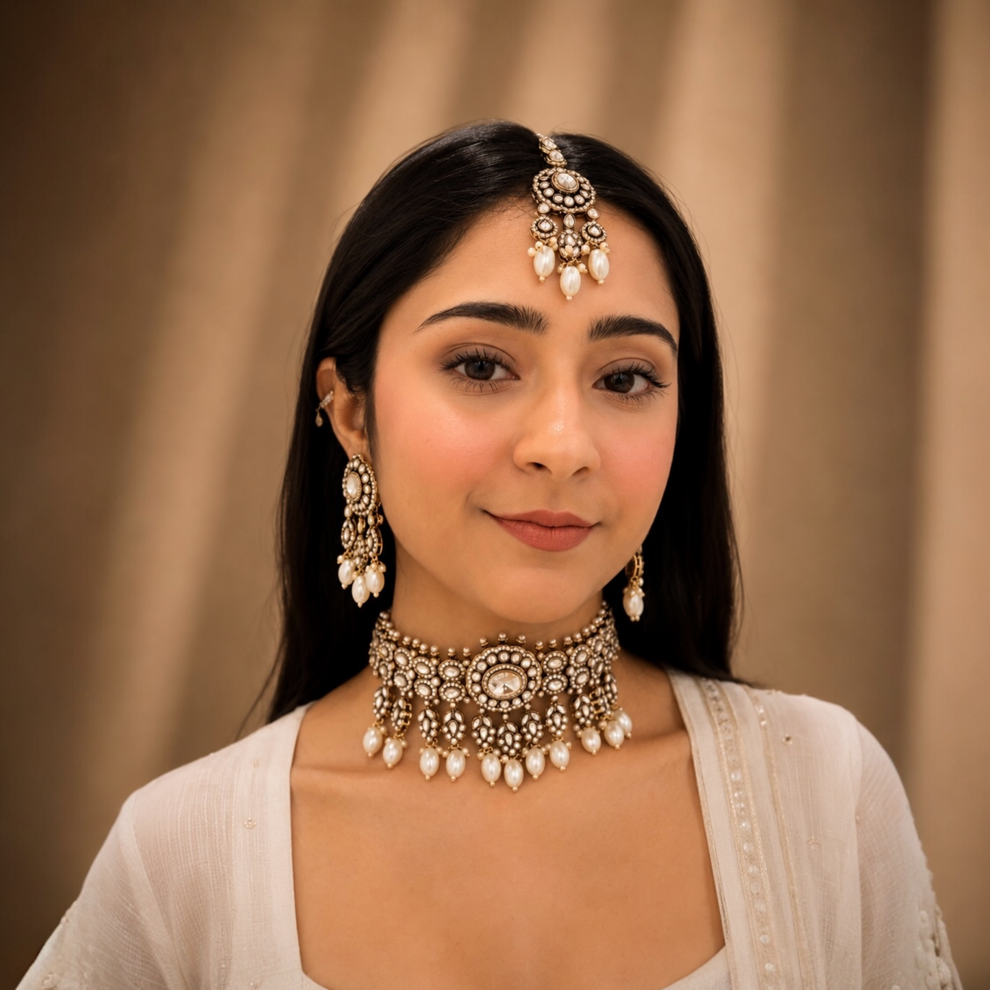 Meera Moissanite Choker - White