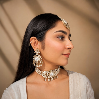 Asmira Moissanite Choker - White