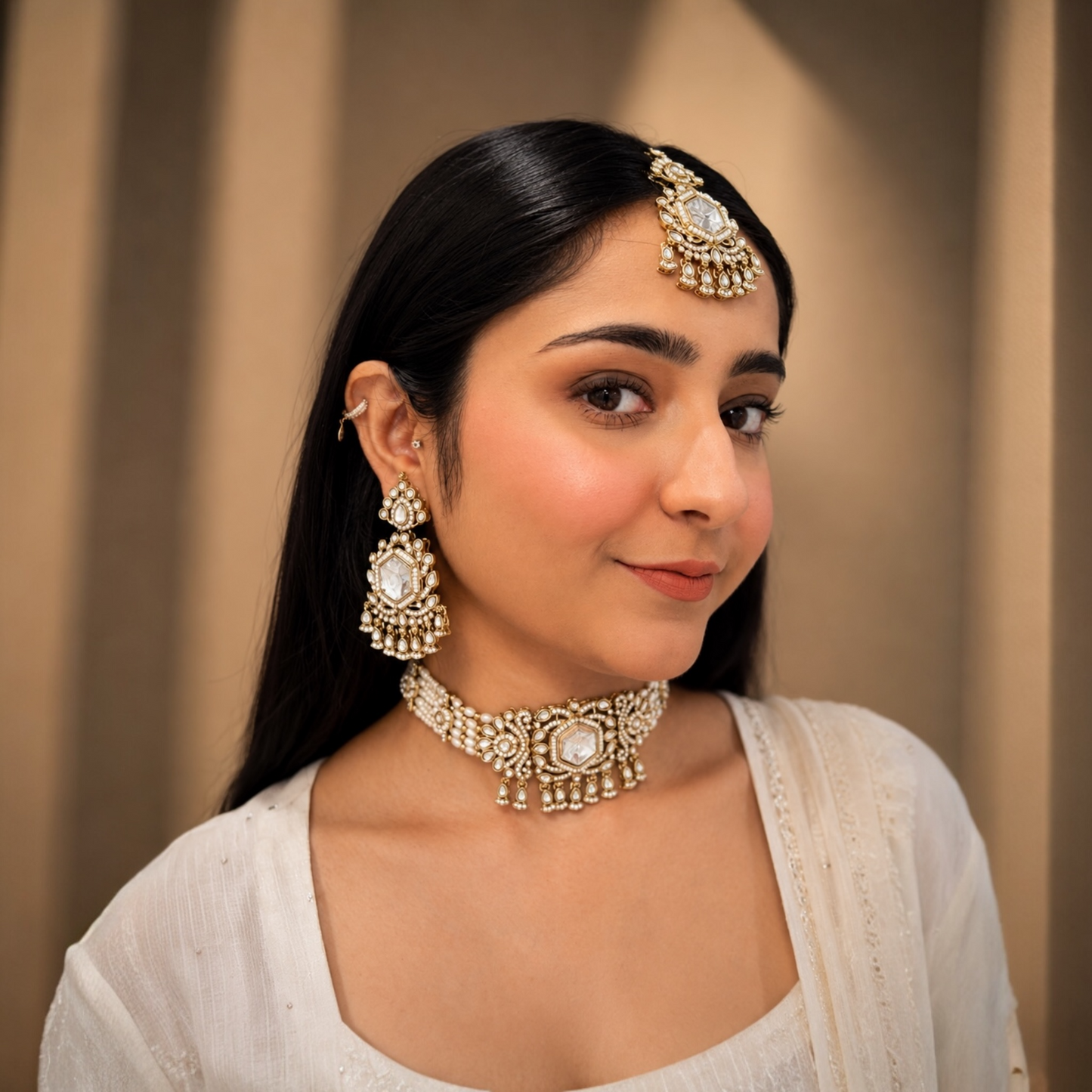 Asmira Moissanite Choker - White