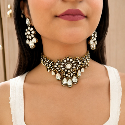 Zara Moissanite Choker-White