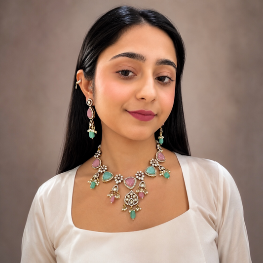 Aranya Moissanite Necklace - Multi