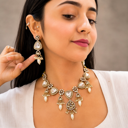 Aranya Moissanite Necklace-White