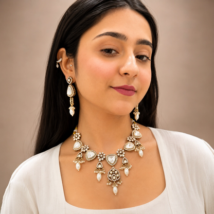 Aranya Moissanite Necklace-White