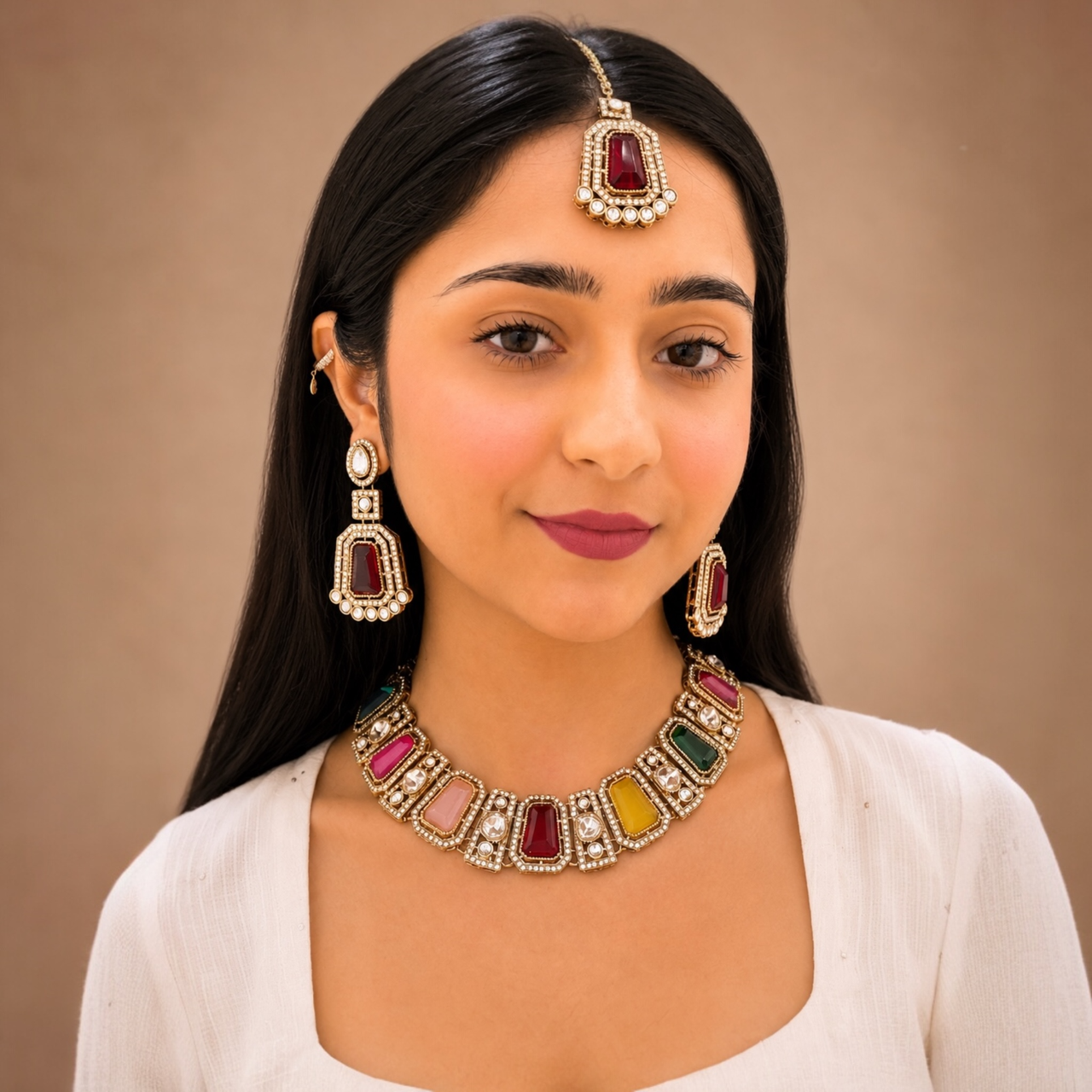 Kritika Moissanite Necklace-Multi