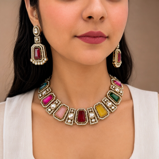 Kritika Moissanite Necklace-Multi