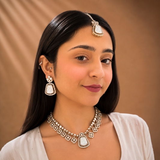Mahi Moissanite Choker-White