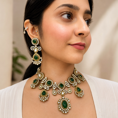 Preeti Sabya Necklace-Green
