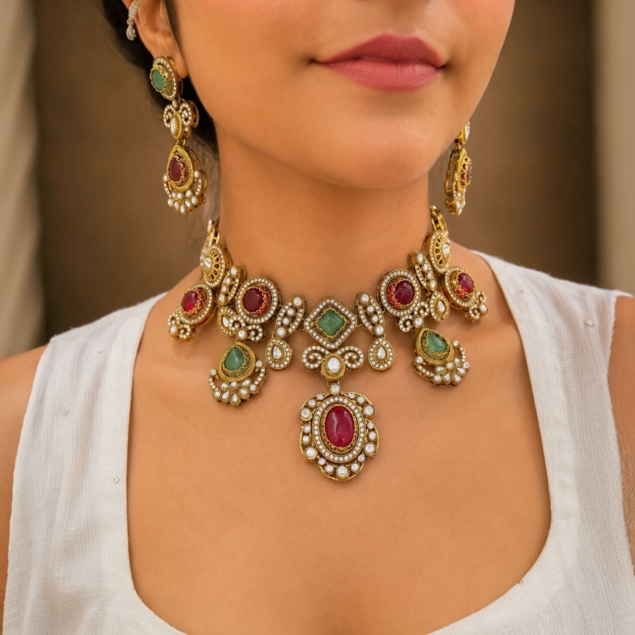 Preeti Sabya Necklace-Multicolor