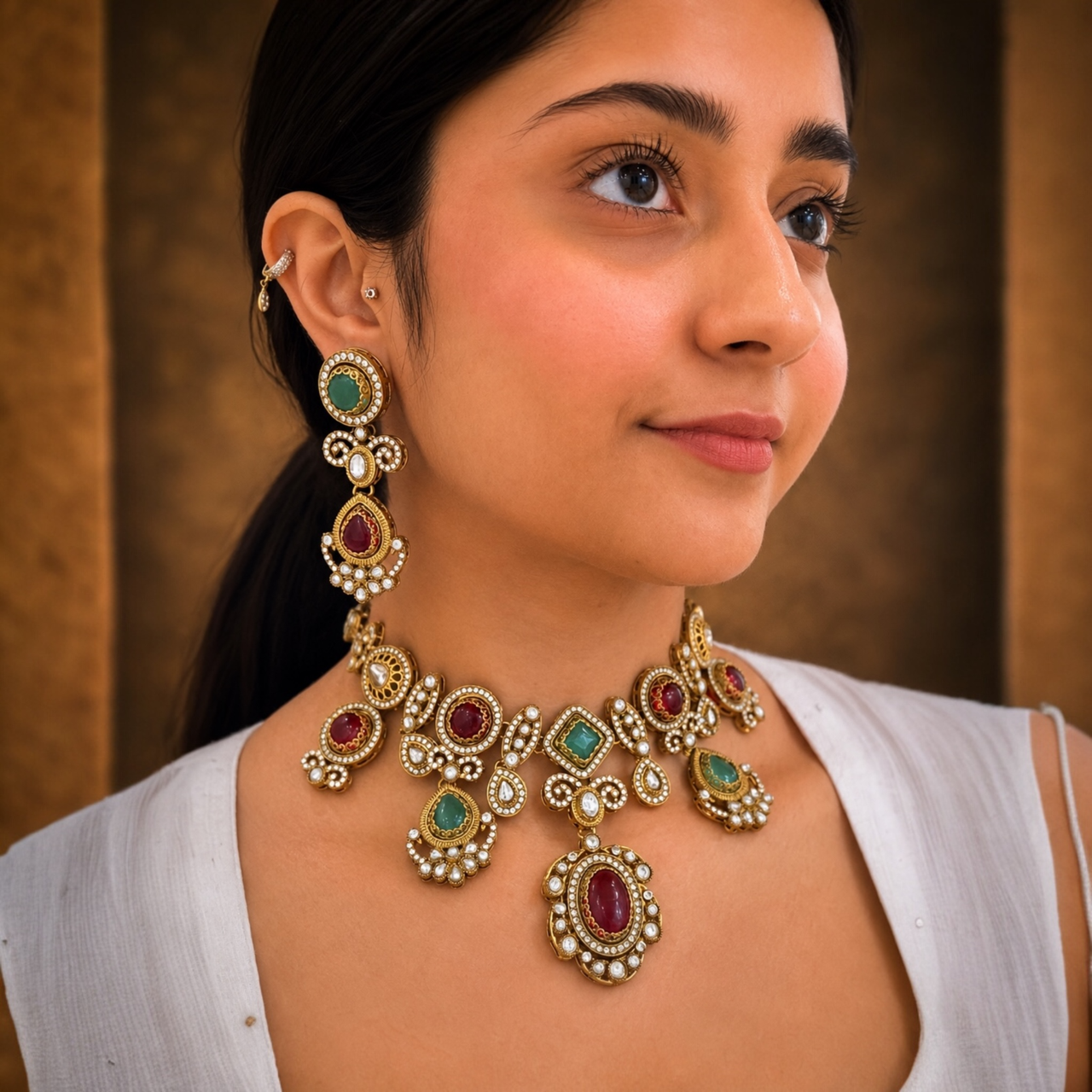 Preeti Sabya Necklace-Multicolor