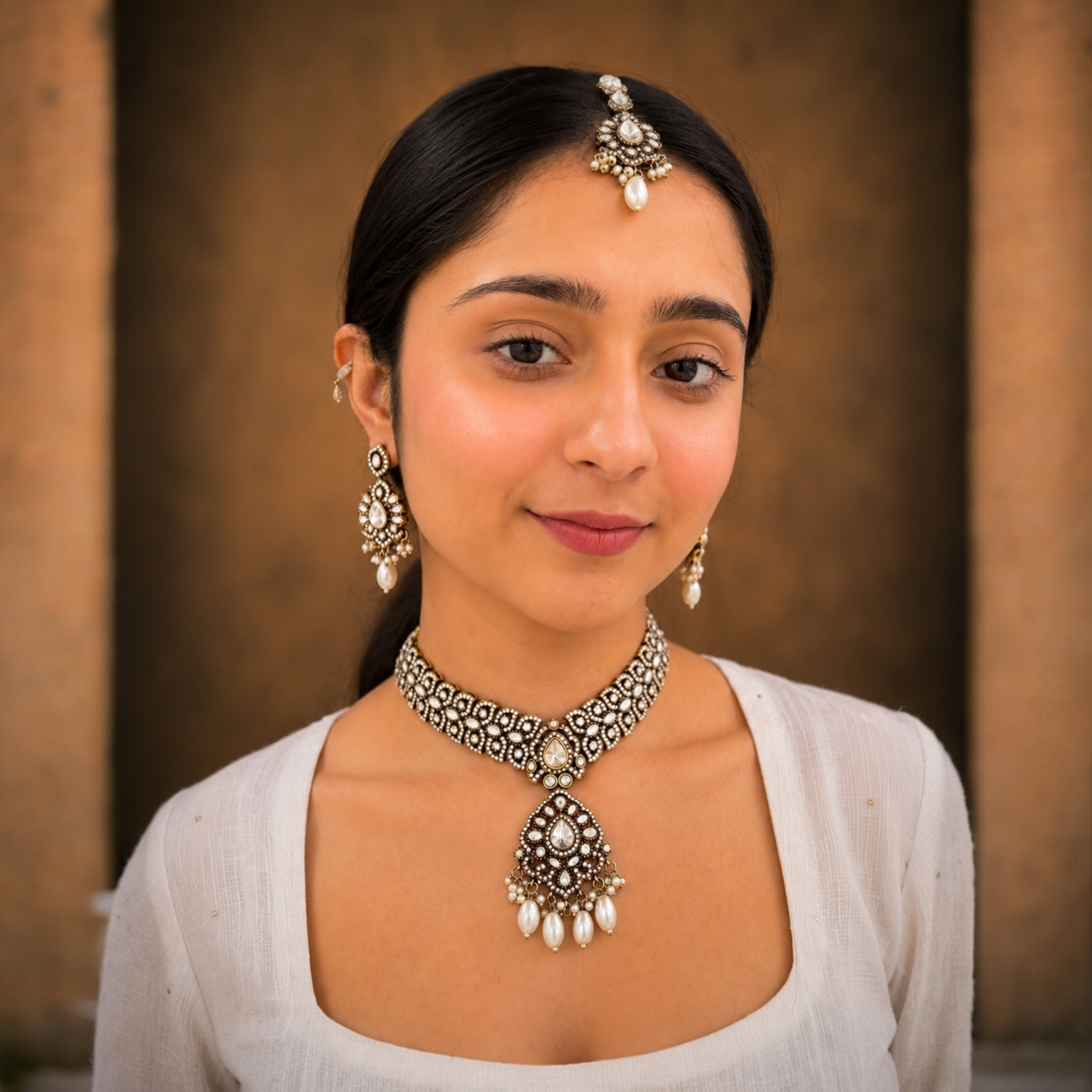 Vibha Moissanite Choker - White