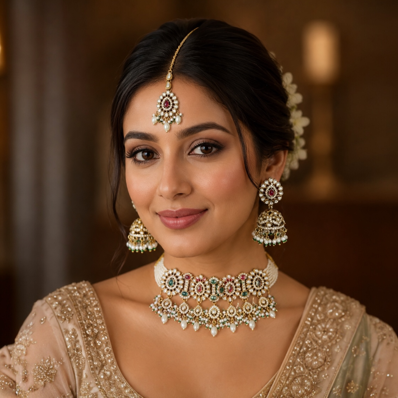Priya Kundan Choker - Rani Green