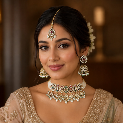 Priya Kundan Choker - Rani Green