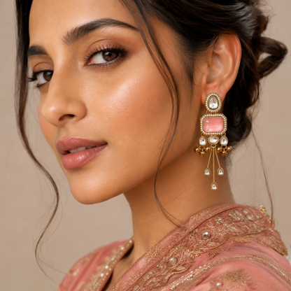 Alia Earrings - Pink