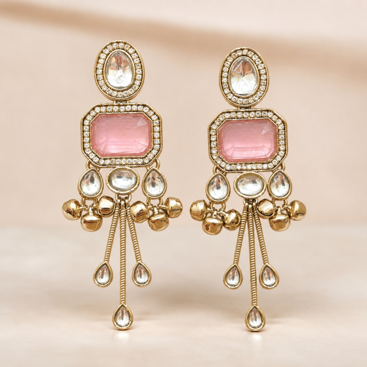 Alia Earrings - Pink