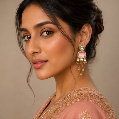 Alia Earrings - Pink