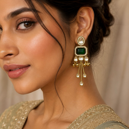 Alia Earrings - Green