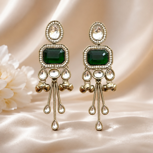 Alia Earrings - Green