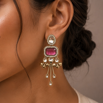 Alia Earrings - Onion Pink