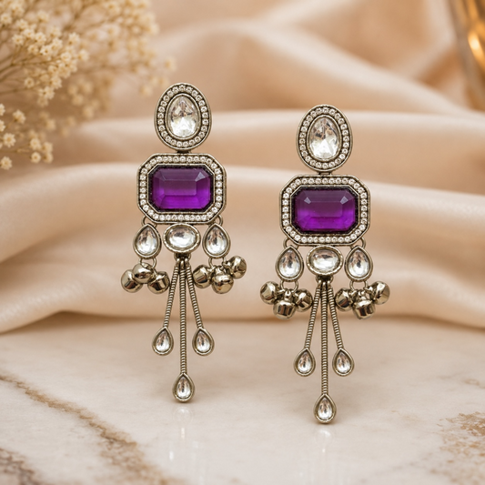 Alia Earrings - Purple