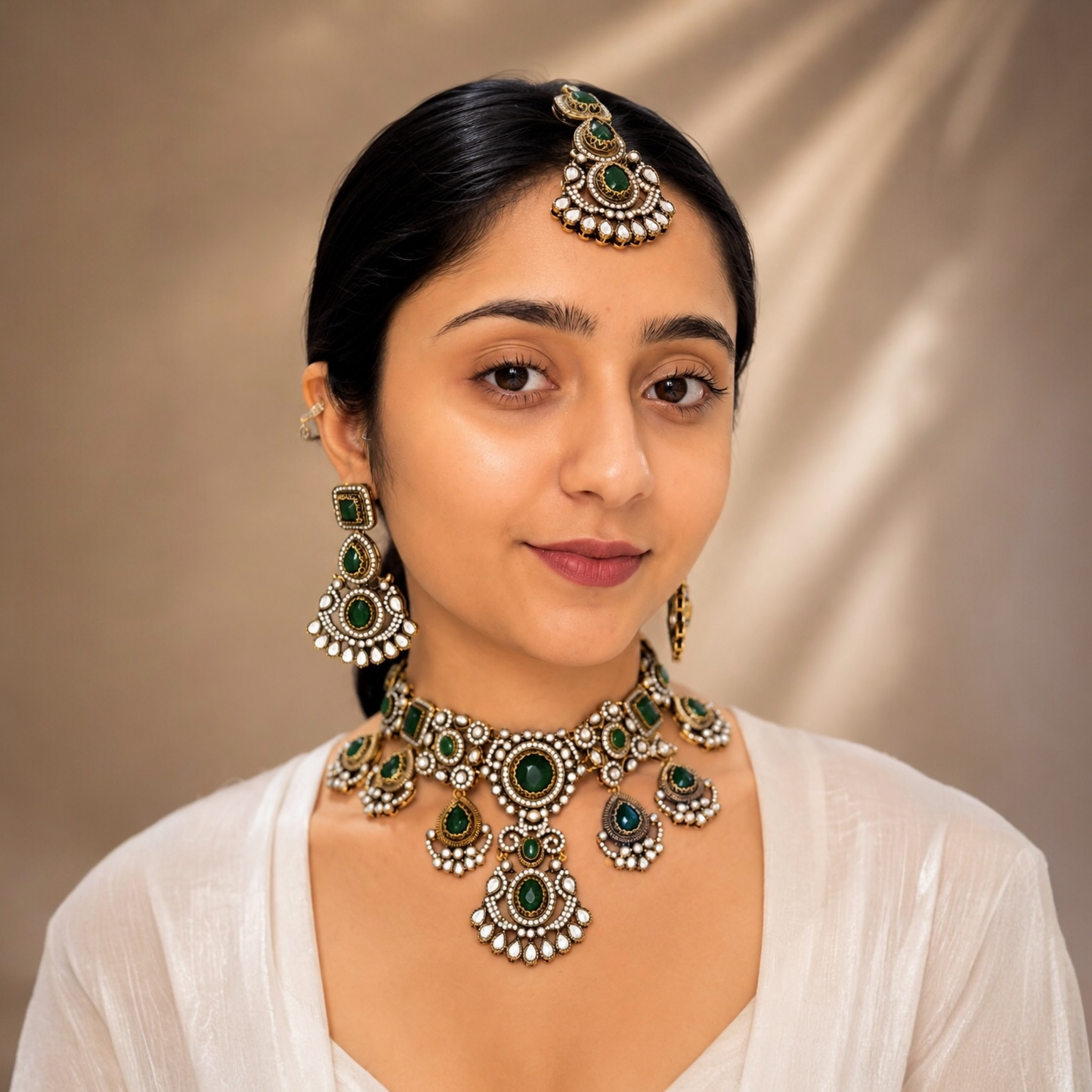 Nihira Sabya Necklace - Green
