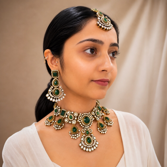 Nihira Sabya Necklace - Green