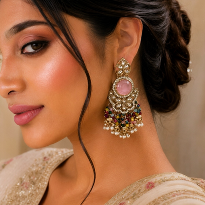Sidya Earrings - Multi Pink