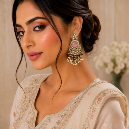 Sidya Earrings - Multi Pink