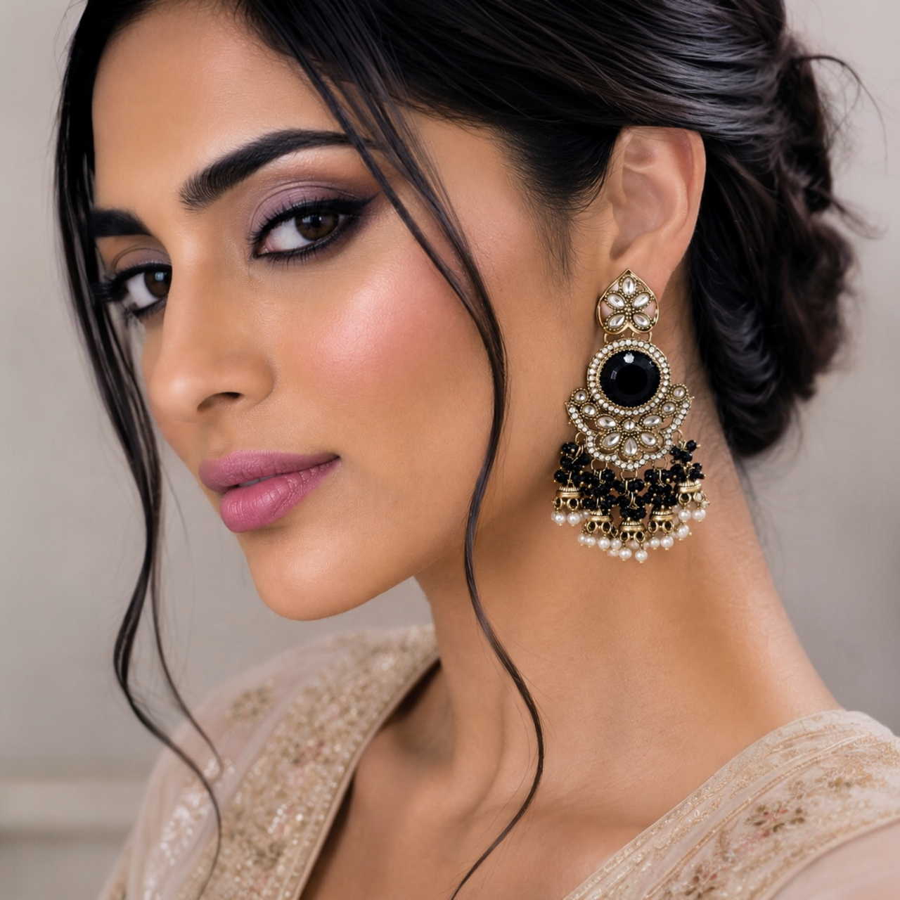 Sidya Earrings - Black