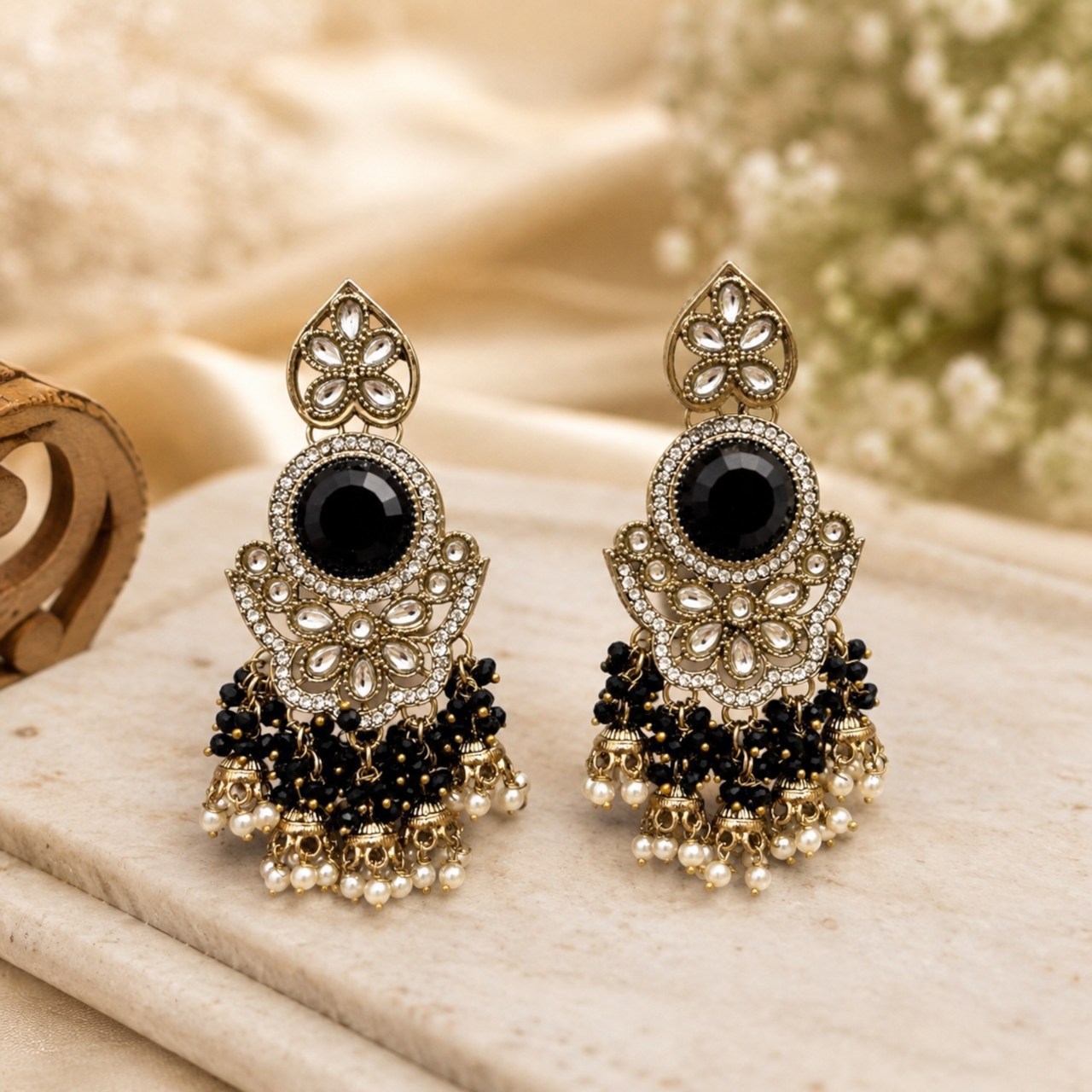 Sidya Earrings - Black