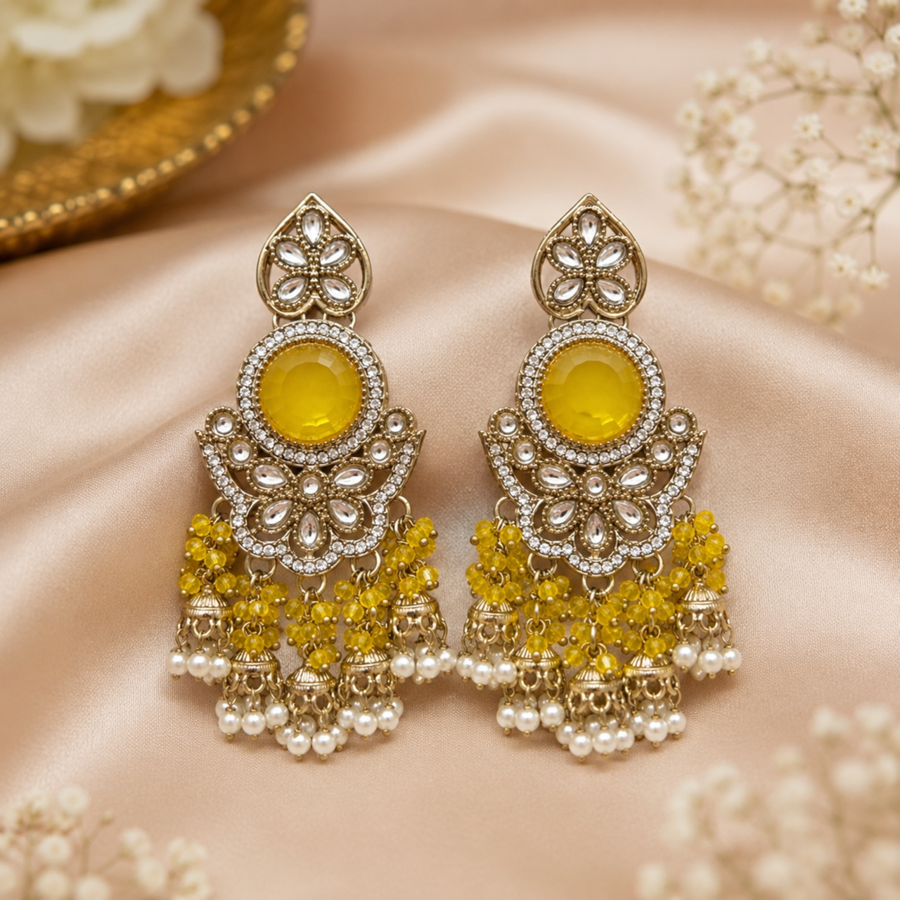 Sidya Earrings - Yellow