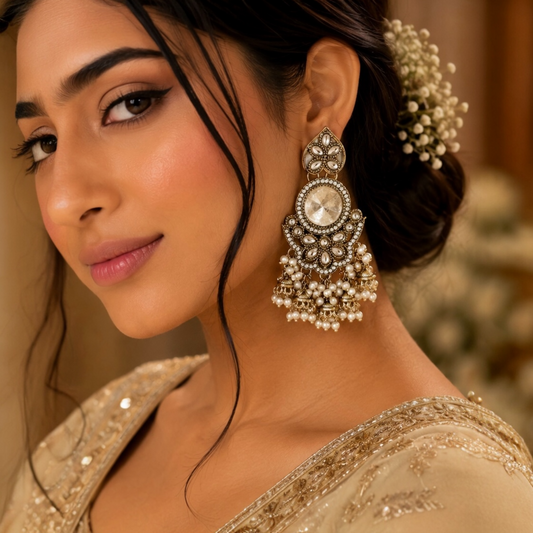 Sidya Earrings - White