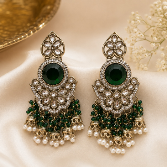 Sidya Earrings - Green