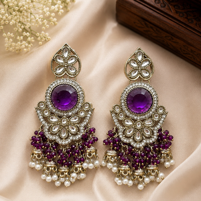 Sidya Earrings - Purple