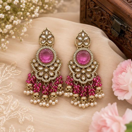 Sidya Earrings - Onion Pink